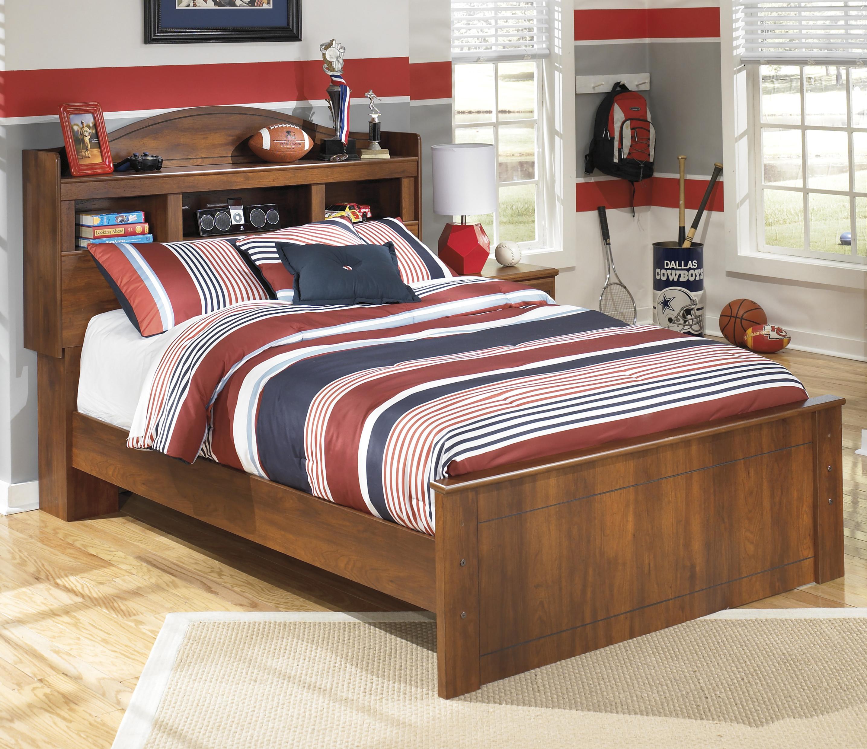 Ashley Signature Design Barchan Full Bookcase Bed with 4 Shelves | Dunk